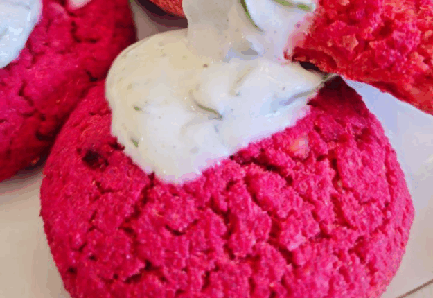 Oven-Roasted Beet Falafel