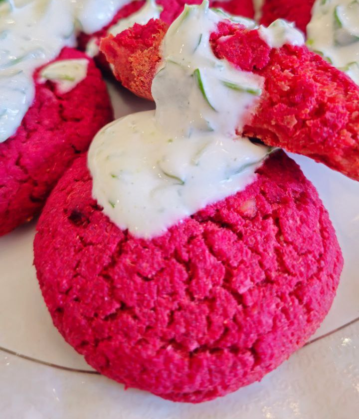 Oven-Roasted Beet Falafel