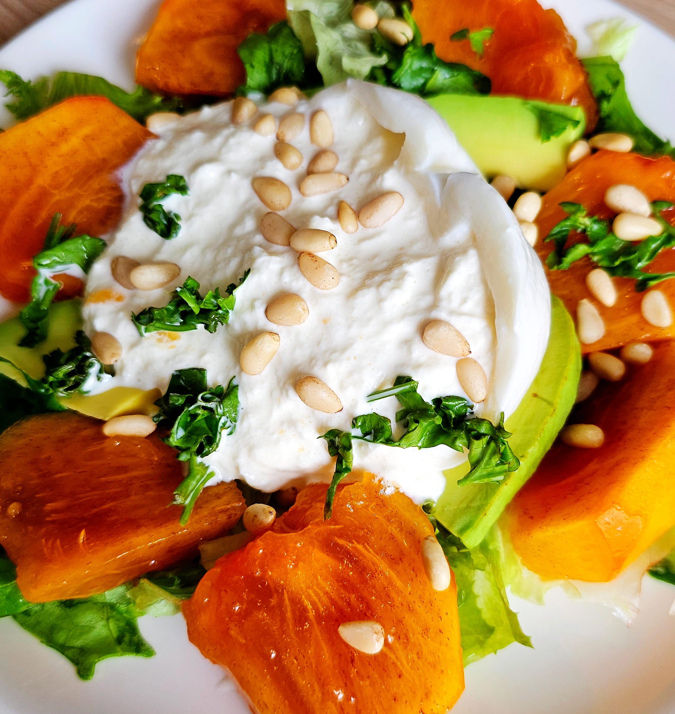 Persimmon Burrata Salad