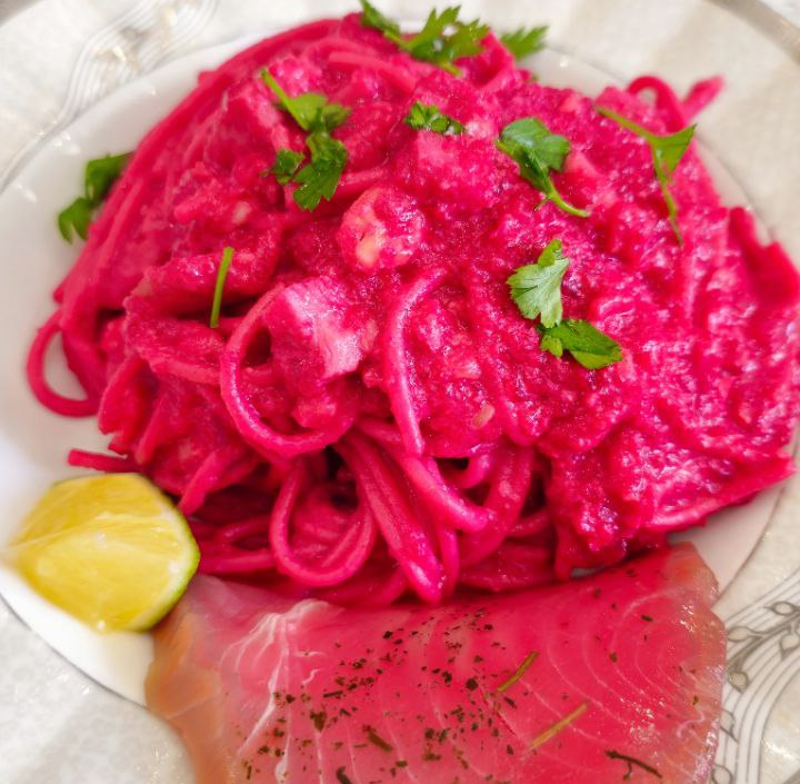 Beet-Tuna-pasta