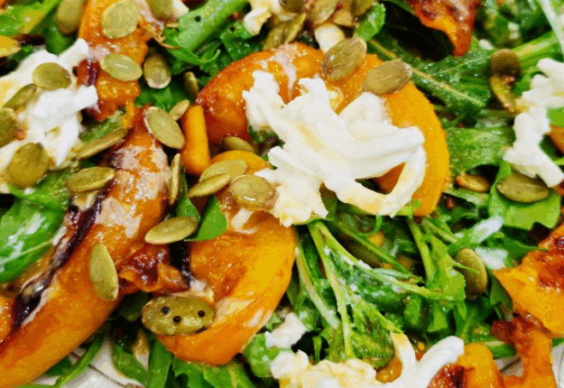 Warm Roasted-Peach-Salad