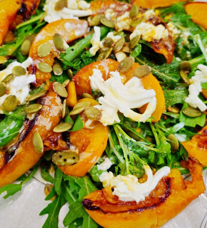 Warm Roasted-Peach-Salad