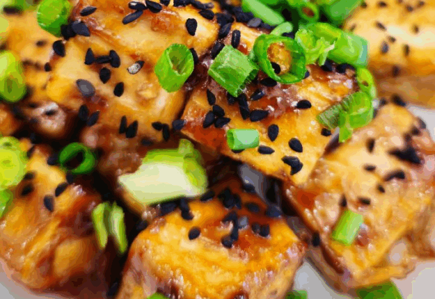 Spicy Sesame Fried Tofu Breakfast