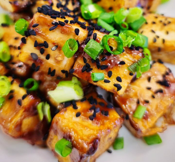 Spicy Sesame Fried Tofu Breakfast