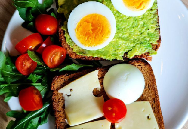 Avocado Toast with Egg, Cheese & Lime