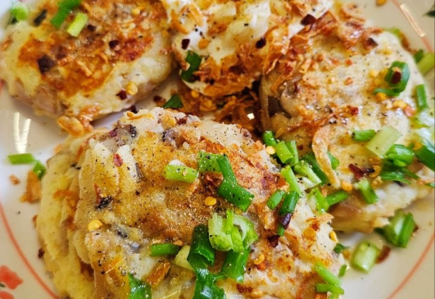 Potato Patties with Oyster Mushrooms