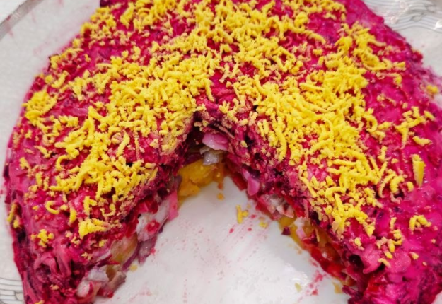 Classic Russian Herring Under a Fur Coat (Shuba)