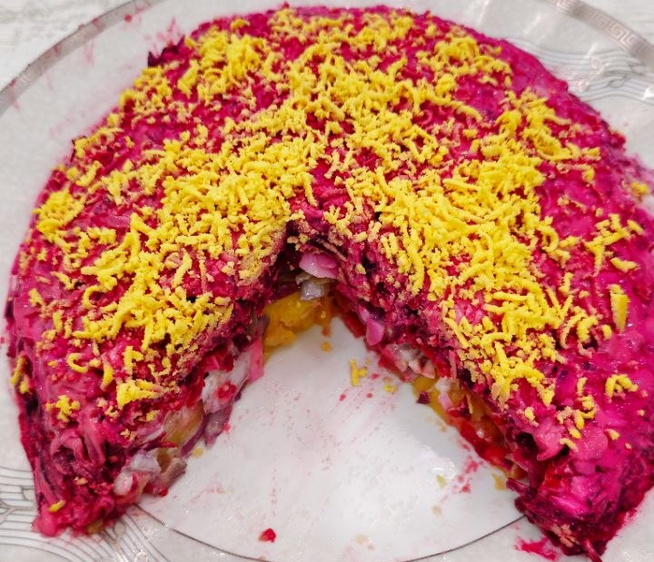 Classic Russian Herring Under a Fur Coat (Shuba)