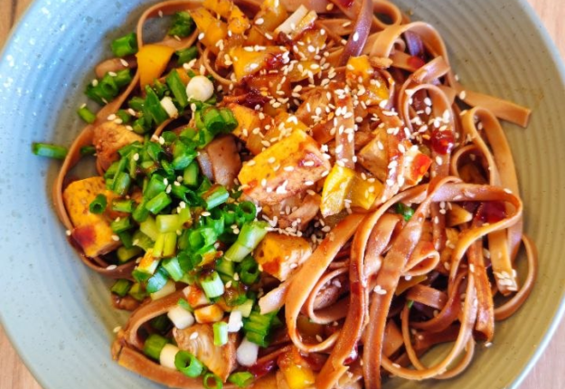Arishta with Tofu, Soy Sauce & Preserved Lemons
