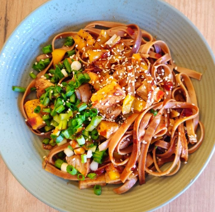 Arishta with Tofu, Soy Sauce & Preserved Lemons