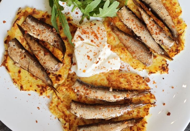Draniki with Sprats