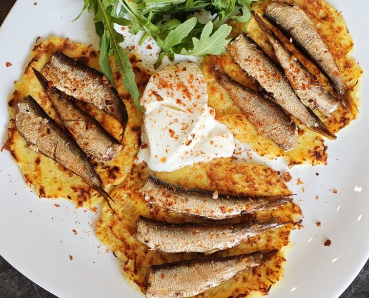 Draniki with Sprats